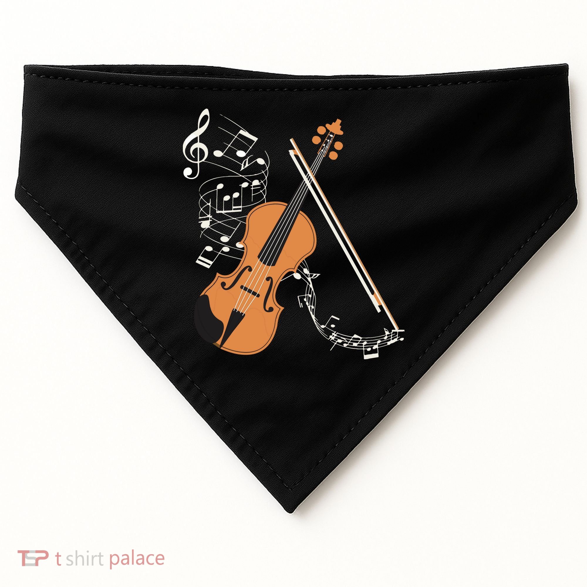 Orchestra Violin Player Gift Musical Instrument Violin USA-Made Doggie Bandana