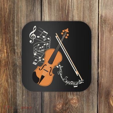 Orchestra Violin Player Gift Musical Instrument Violin Coaster