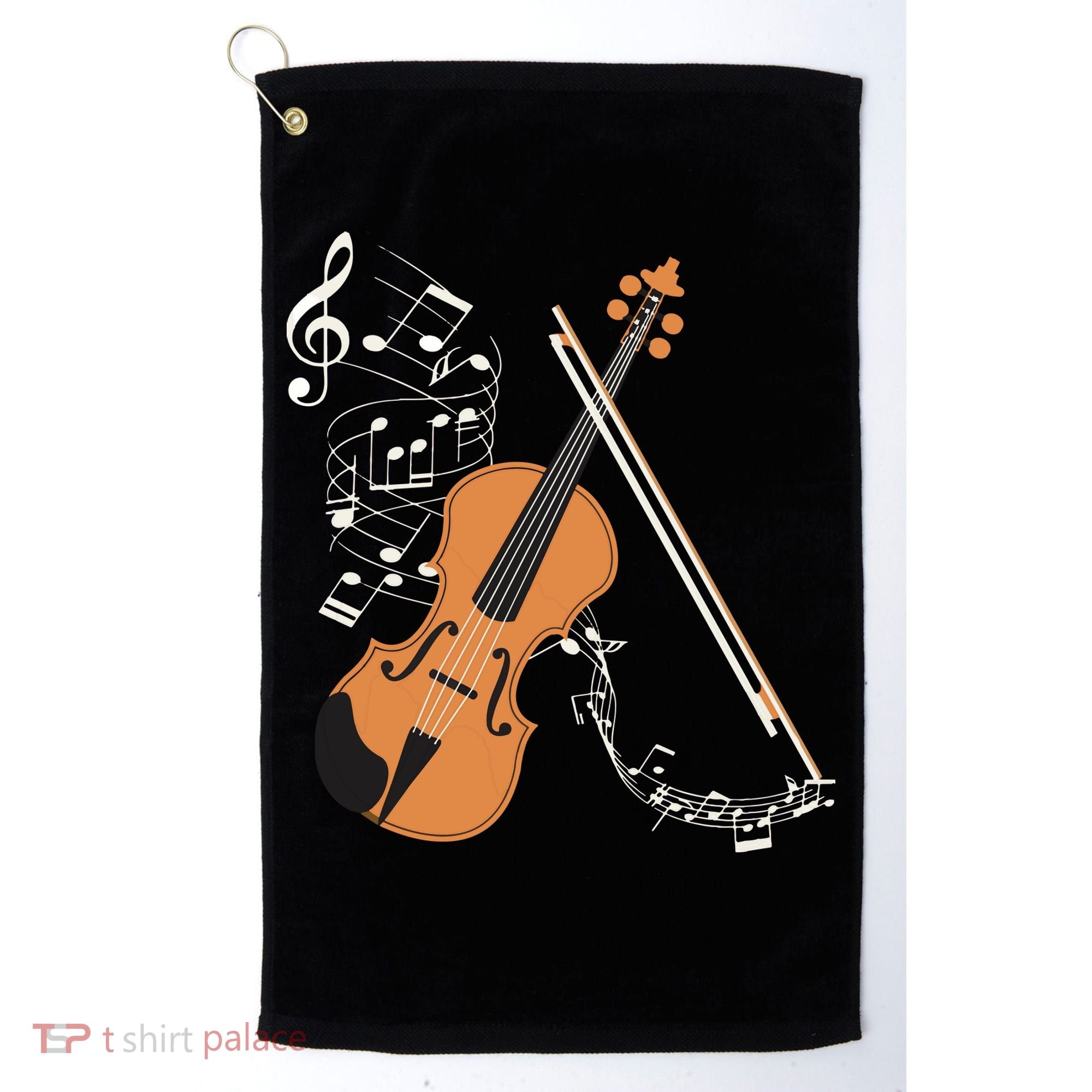 Orchestra Violin Player Gift Musical Instrument Violin Golf Towel
