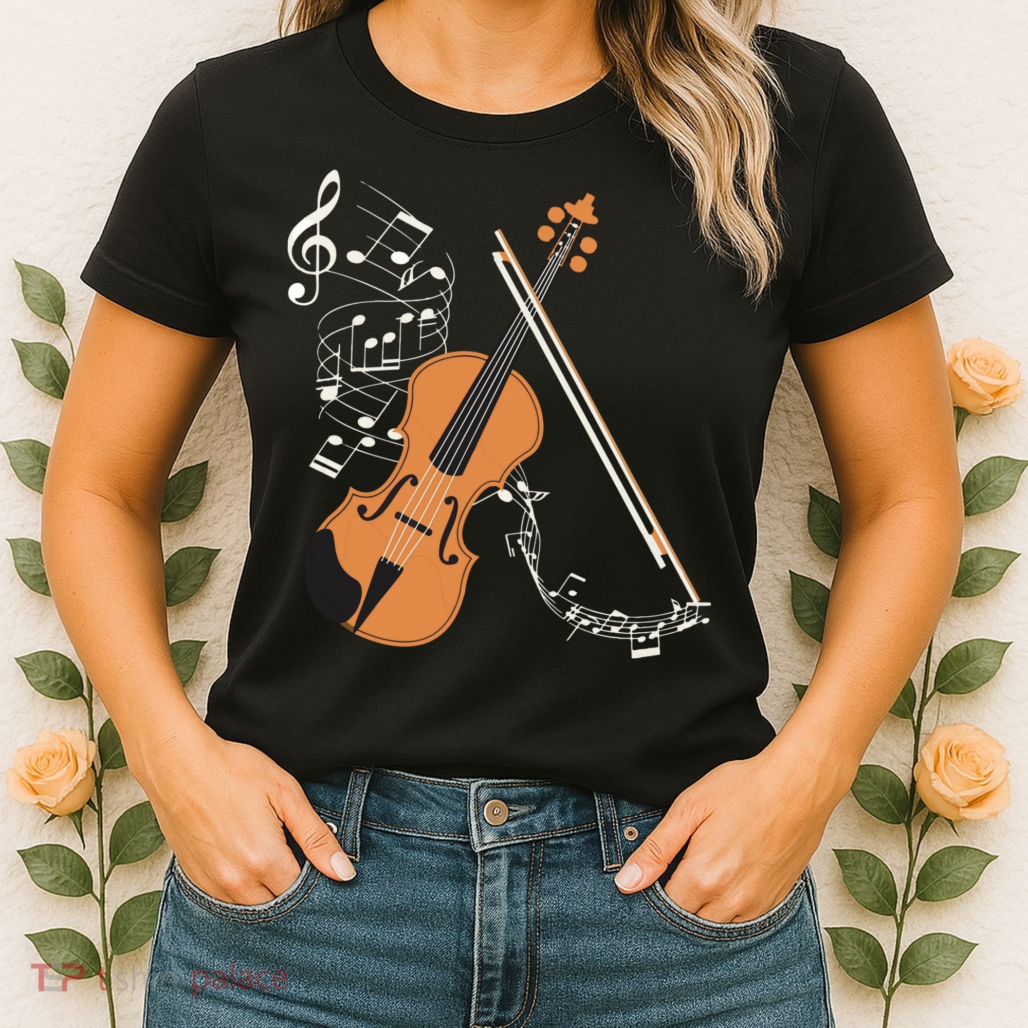 Orchestra Violin Player Gift Musical Instrument Violin Women's T-Shirt