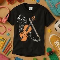 Orchestra Violin Player Gift Musical Instrument Violin Kids T-Shirt thumb 3