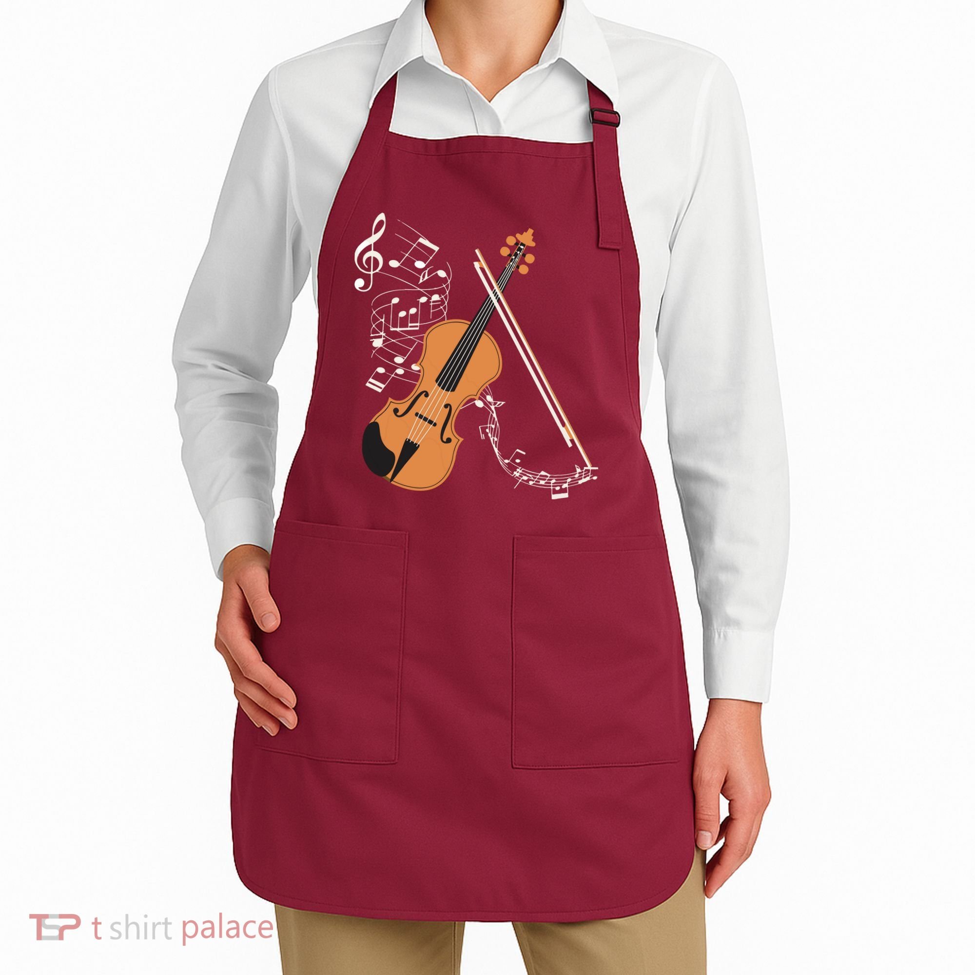 Orchestra Violin Player Gift Musical Instrument Violin Apron