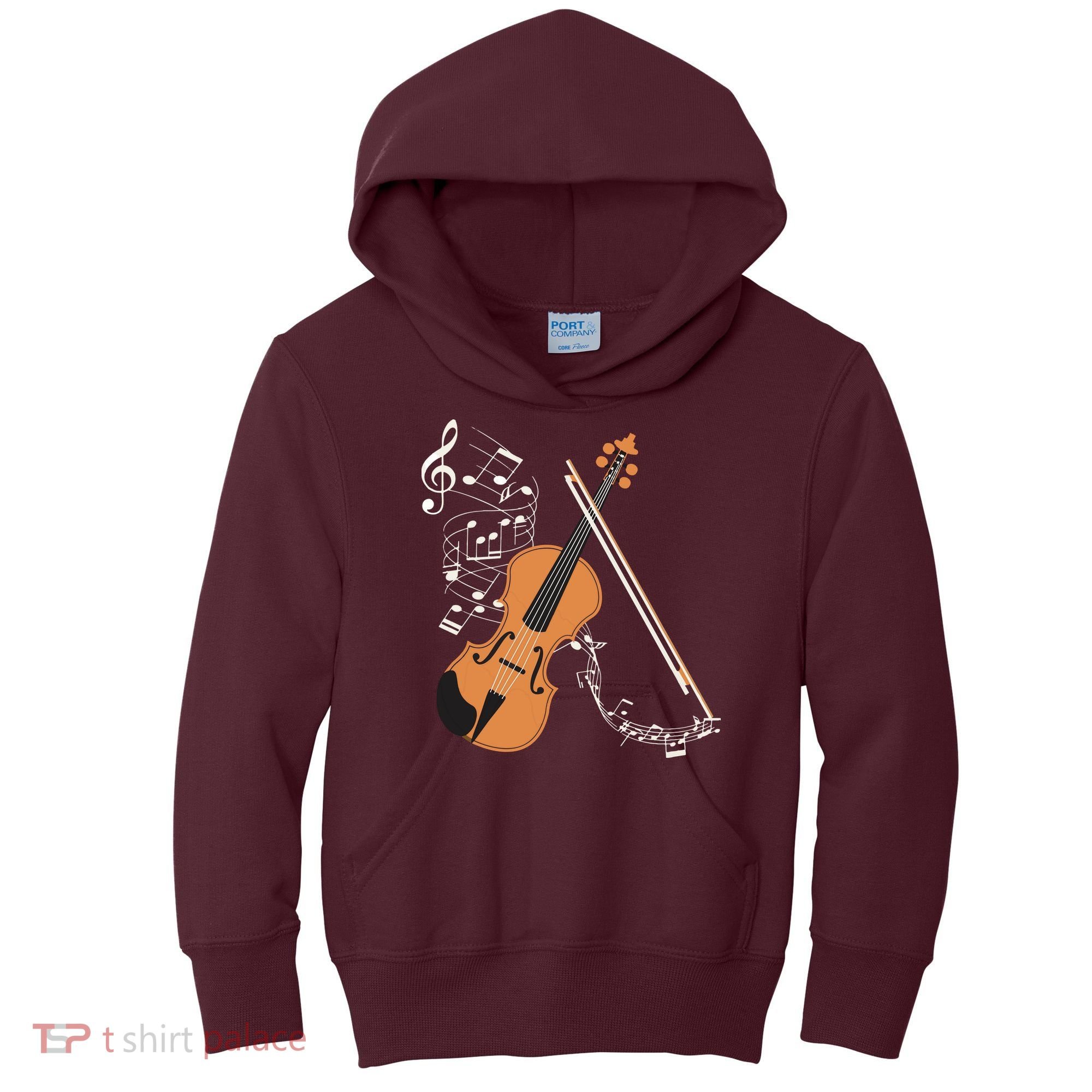 Orchestra Violin Player Gift Musical Instrument Violin Kids Hoodie