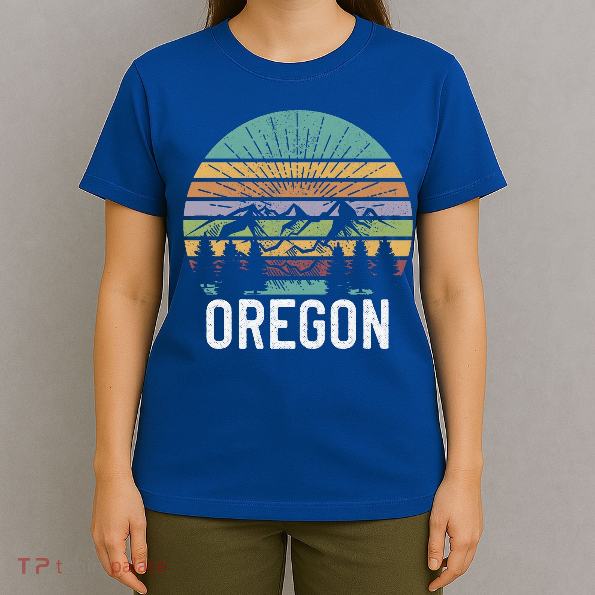 Oregon Vintage Retro Mountain 70's 80's Camping Ski Gift T-Shirt