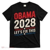 Obama Vintage Retro Patriotic 2028 Political Protest Rally T-Shirt thumb 0