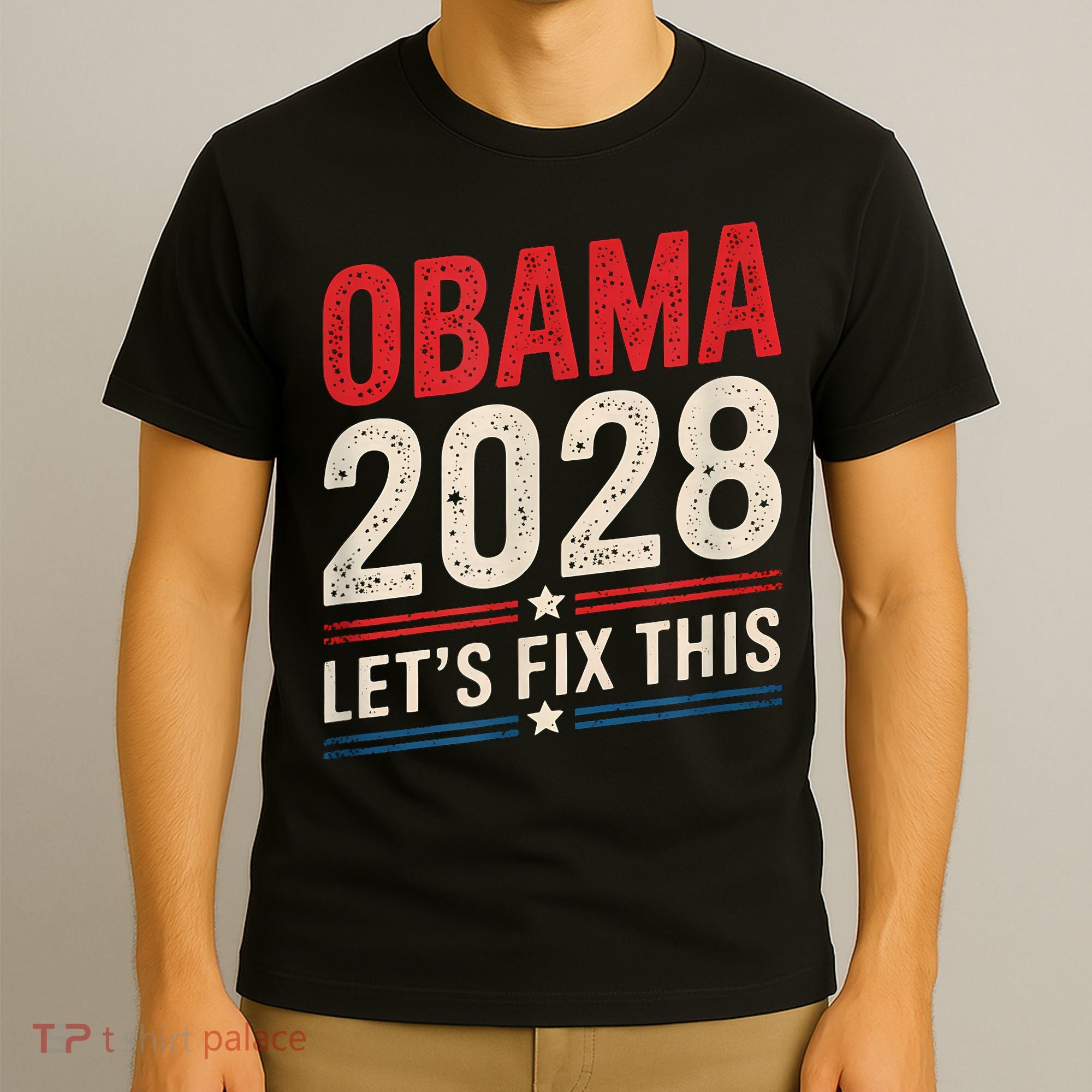 Obama Vintage Retro Patriotic 2028 Political Protest Rally T-Shirt