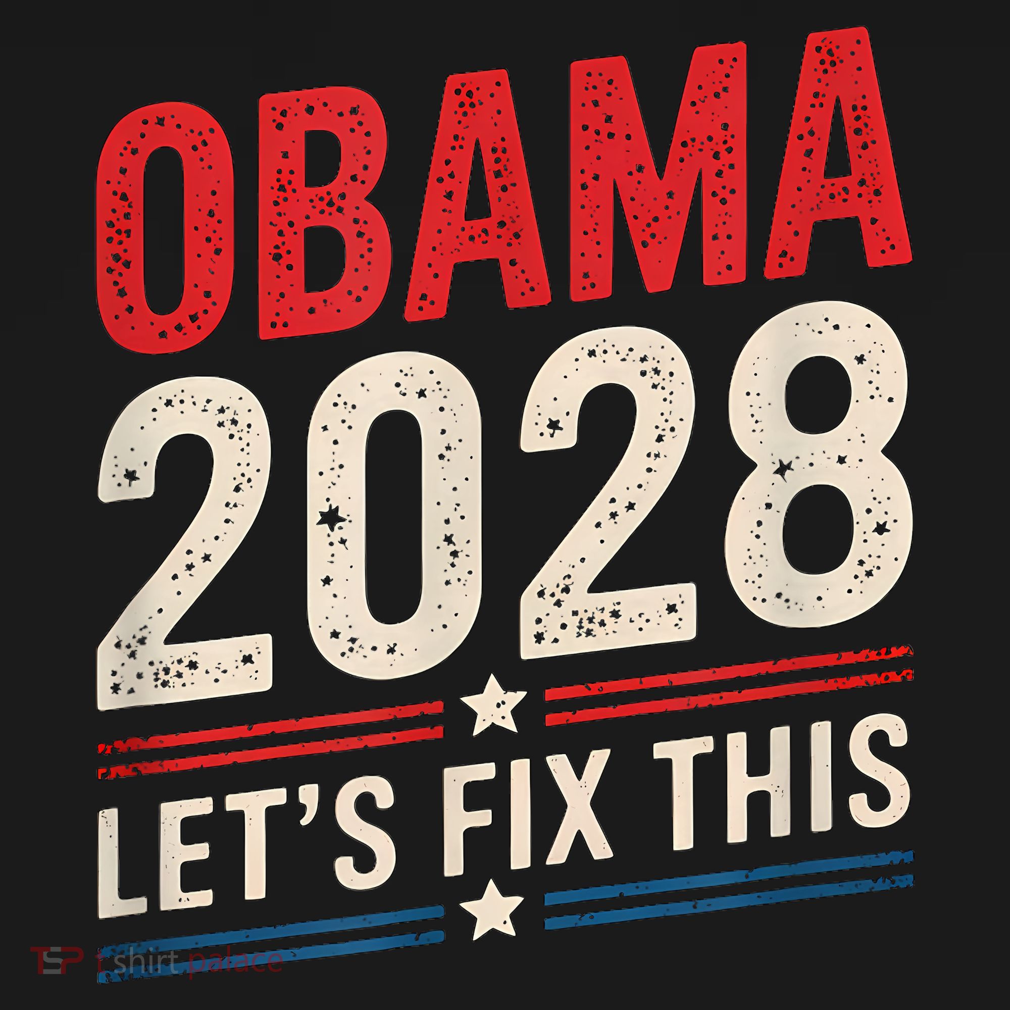 Obama Vintage Retro Patriotic 2028 Political Protest Rally T-Shirt