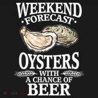Oysters With A Chance Of Beer Weekend Forecast Funny Seafood Hoodie thumb 2
