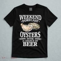Oysters With A Chance Of Beer Weekend Forecast Funny Seafood T-Shirt thumb 5