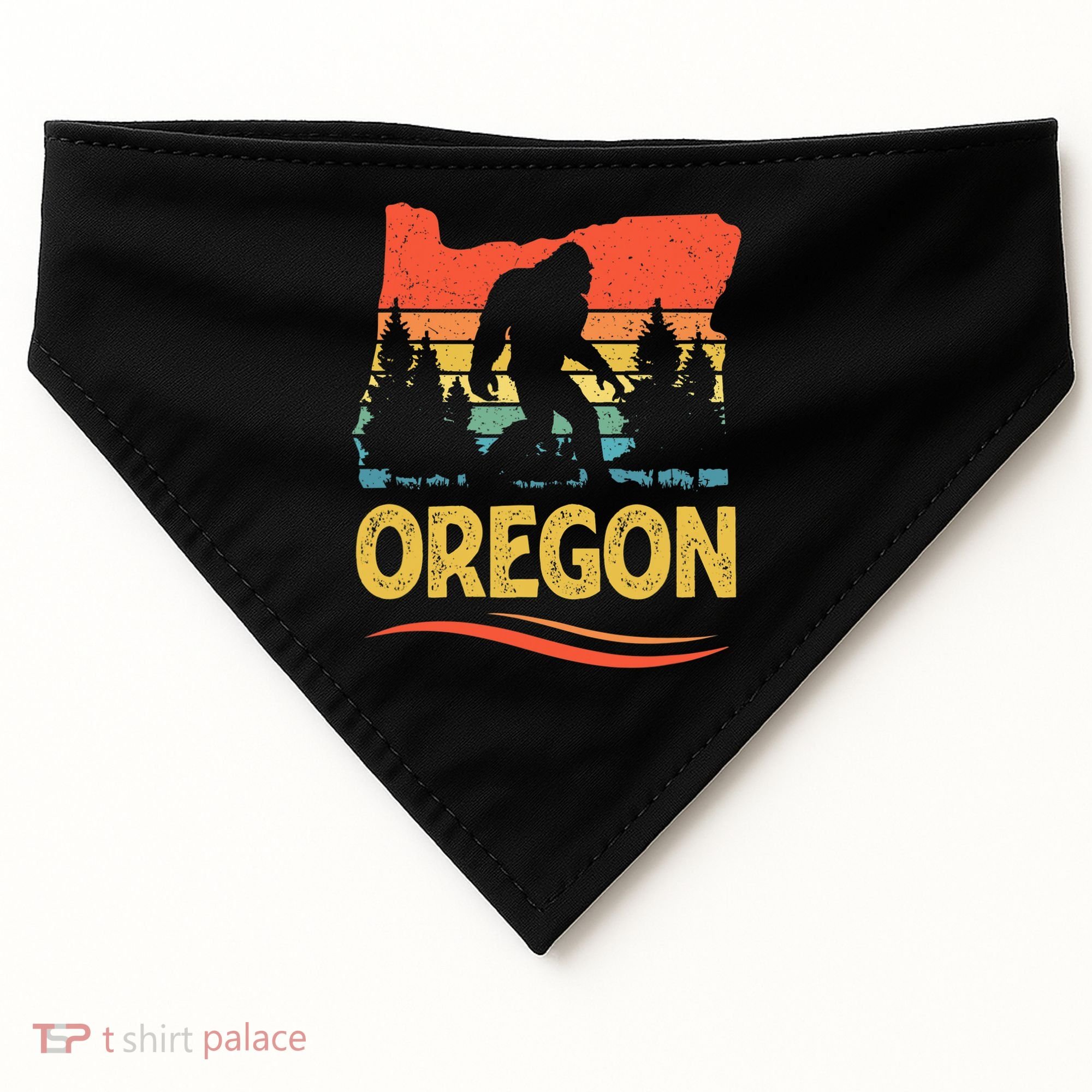 Oregon with a Bigfoot USA-Made Doggie Bandana