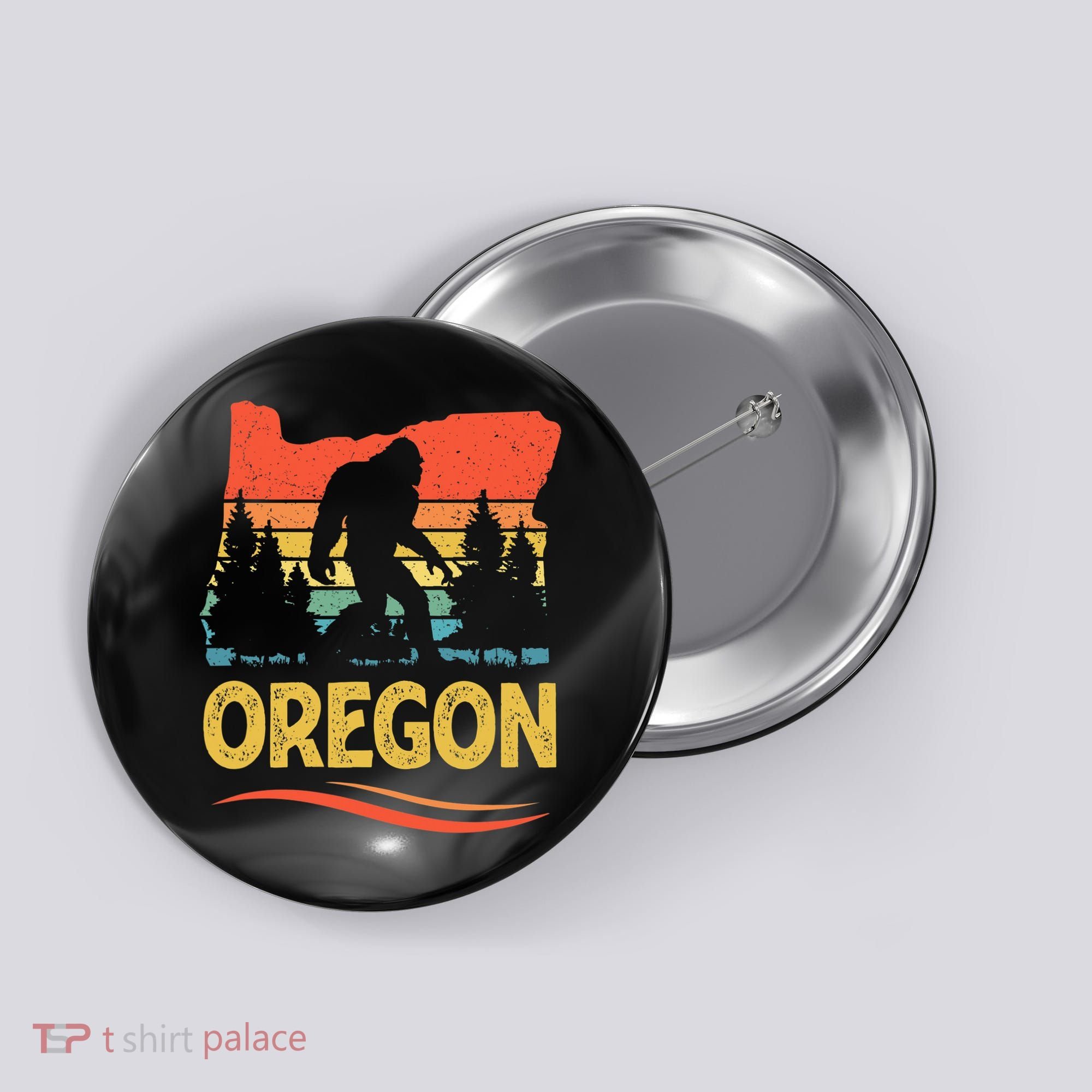 Oregon with a Bigfoot Button
