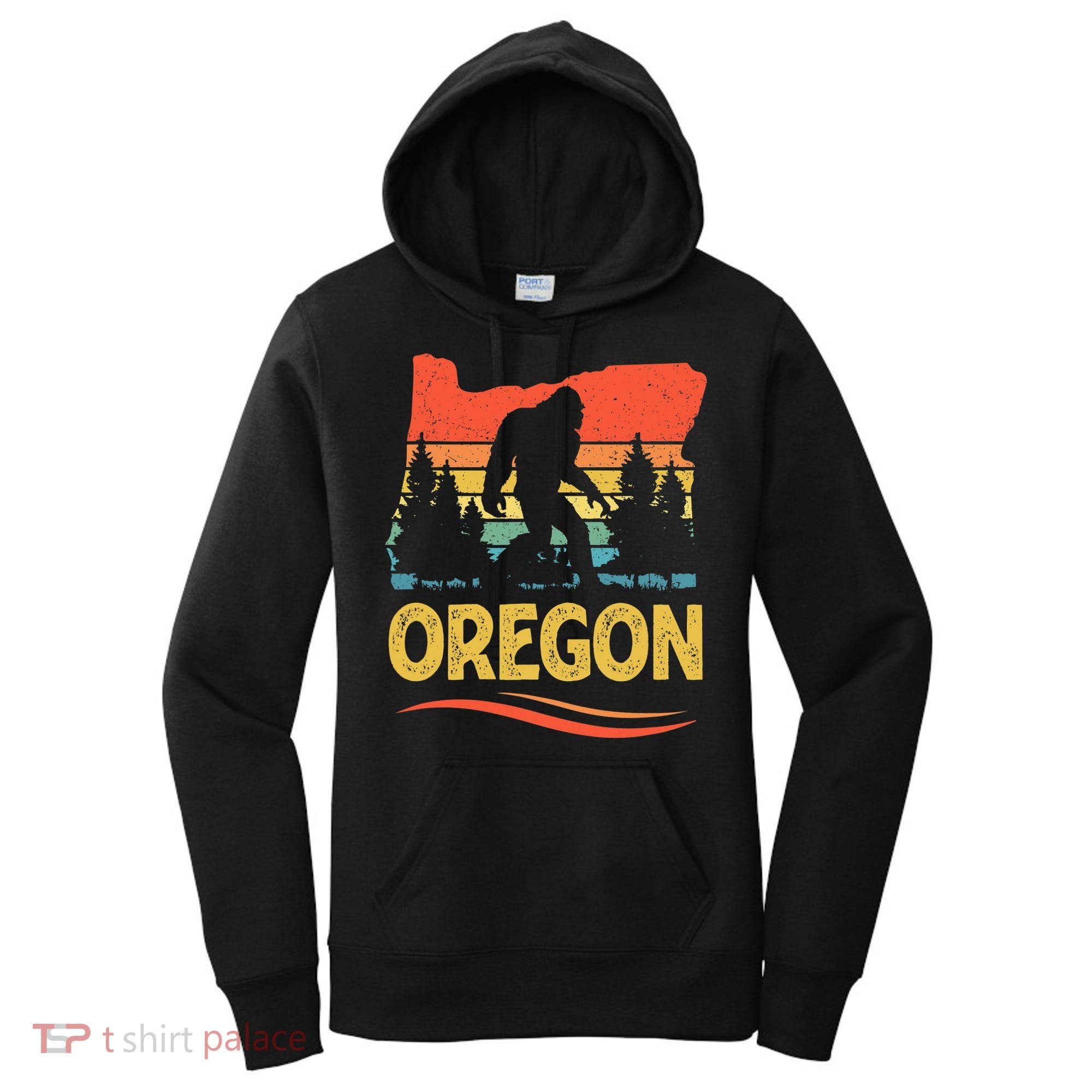 Oregon with a Bigfoot Women's Hoodie