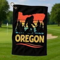 Oregon with a Bigfoot Golf Towel thumb 1