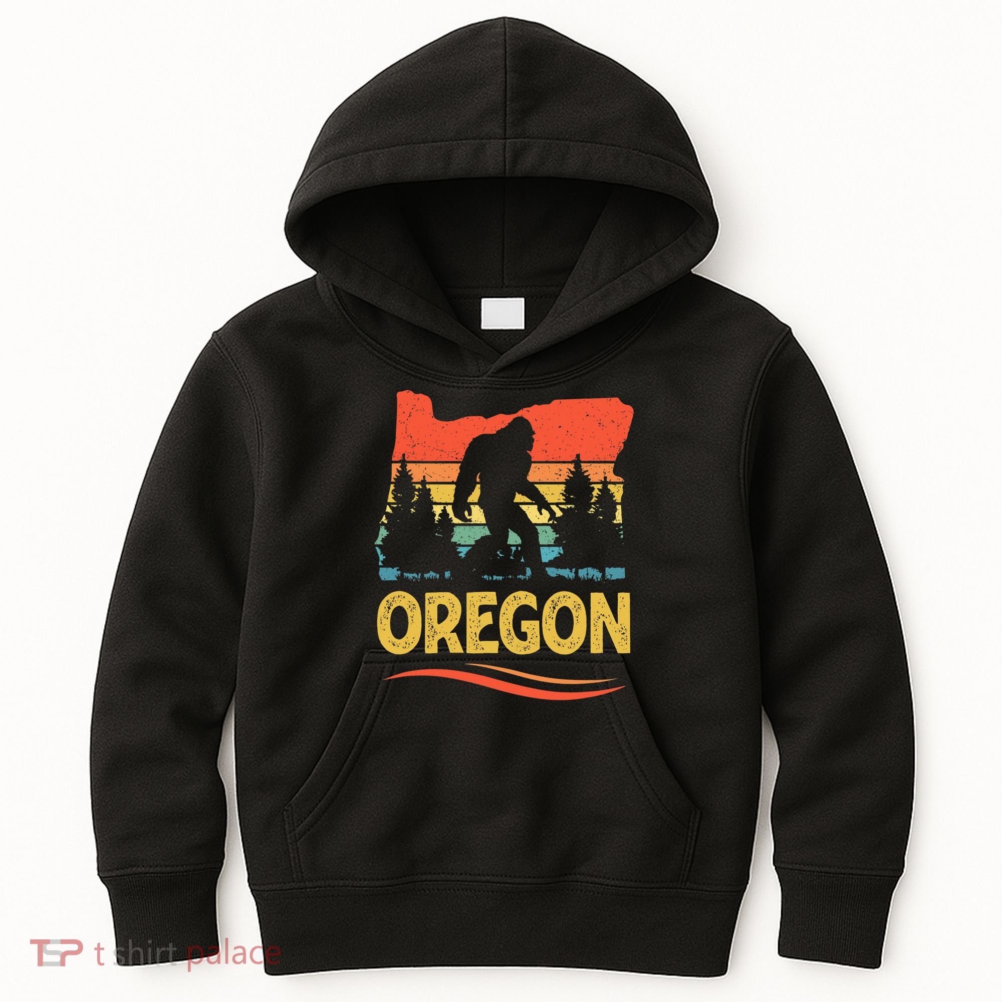 Oregon with a Bigfoot Kids Hoodie