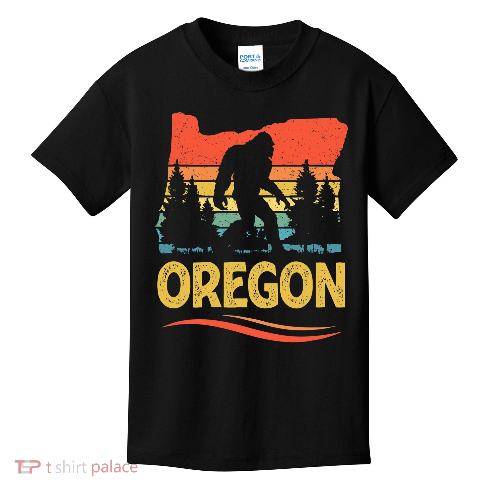 Oregon with a Bigfoot Kids T-Shirt