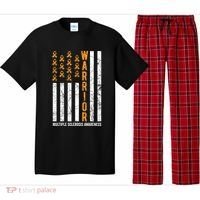 Orange Warrior And Multiple Sclerosis Awareness Gift Pajama Set thumb 0