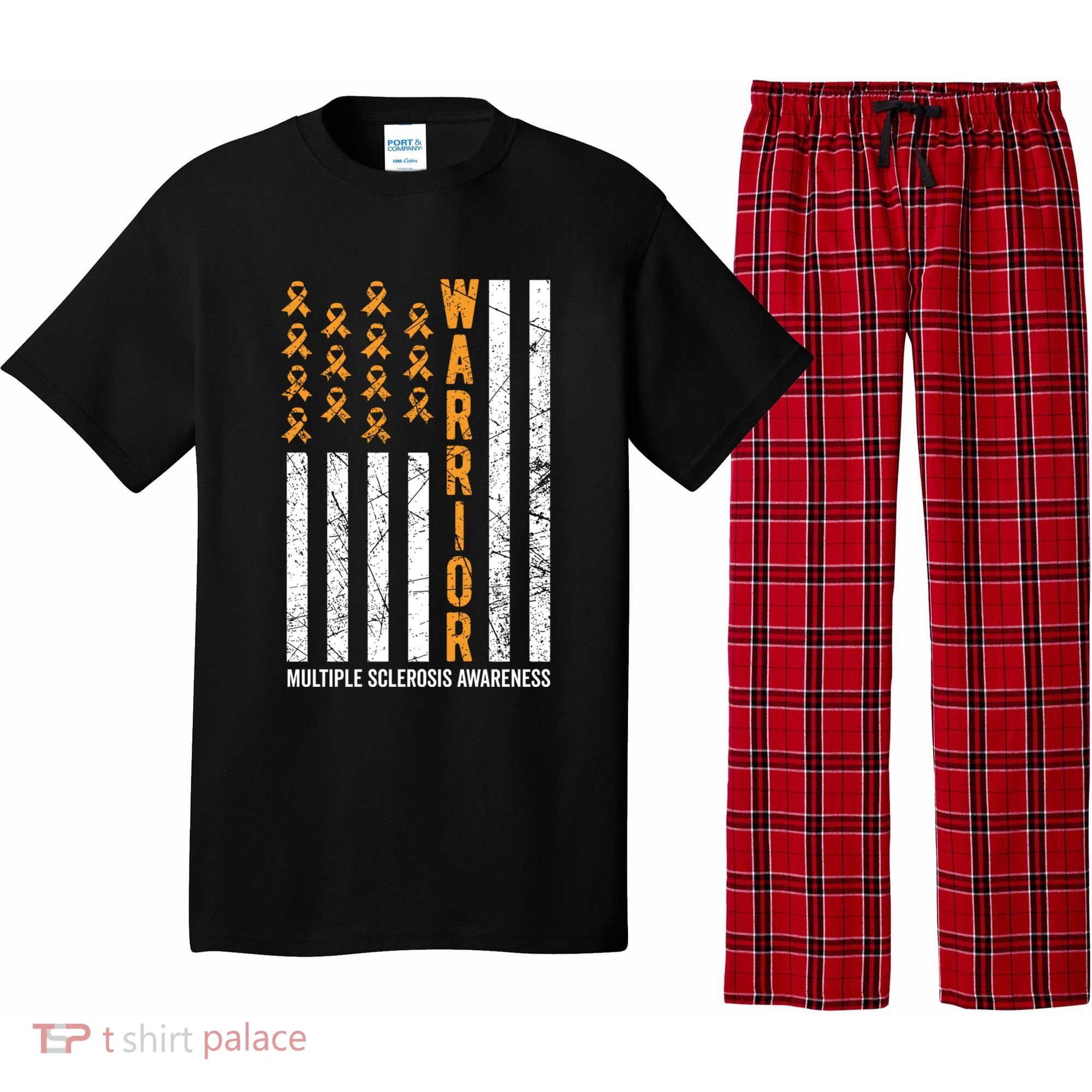 Orange Warrior And Multiple Sclerosis Awareness Gift Pajama Set