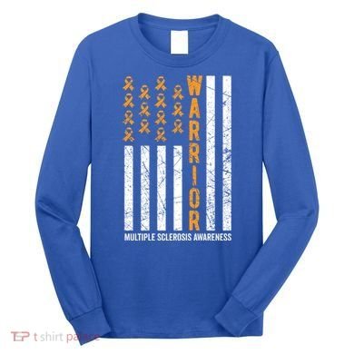 Orange Warrior And Multiple Sclerosis Awareness Gift Long Sleeve Shirt