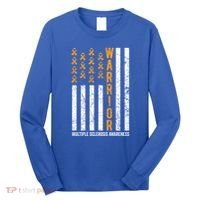 Orange Warrior And Multiple Sclerosis Awareness Gift Long Sleeve Shirt thumb 0