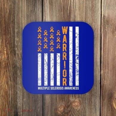 Orange Warrior And Multiple Sclerosis Awareness Gift Coaster