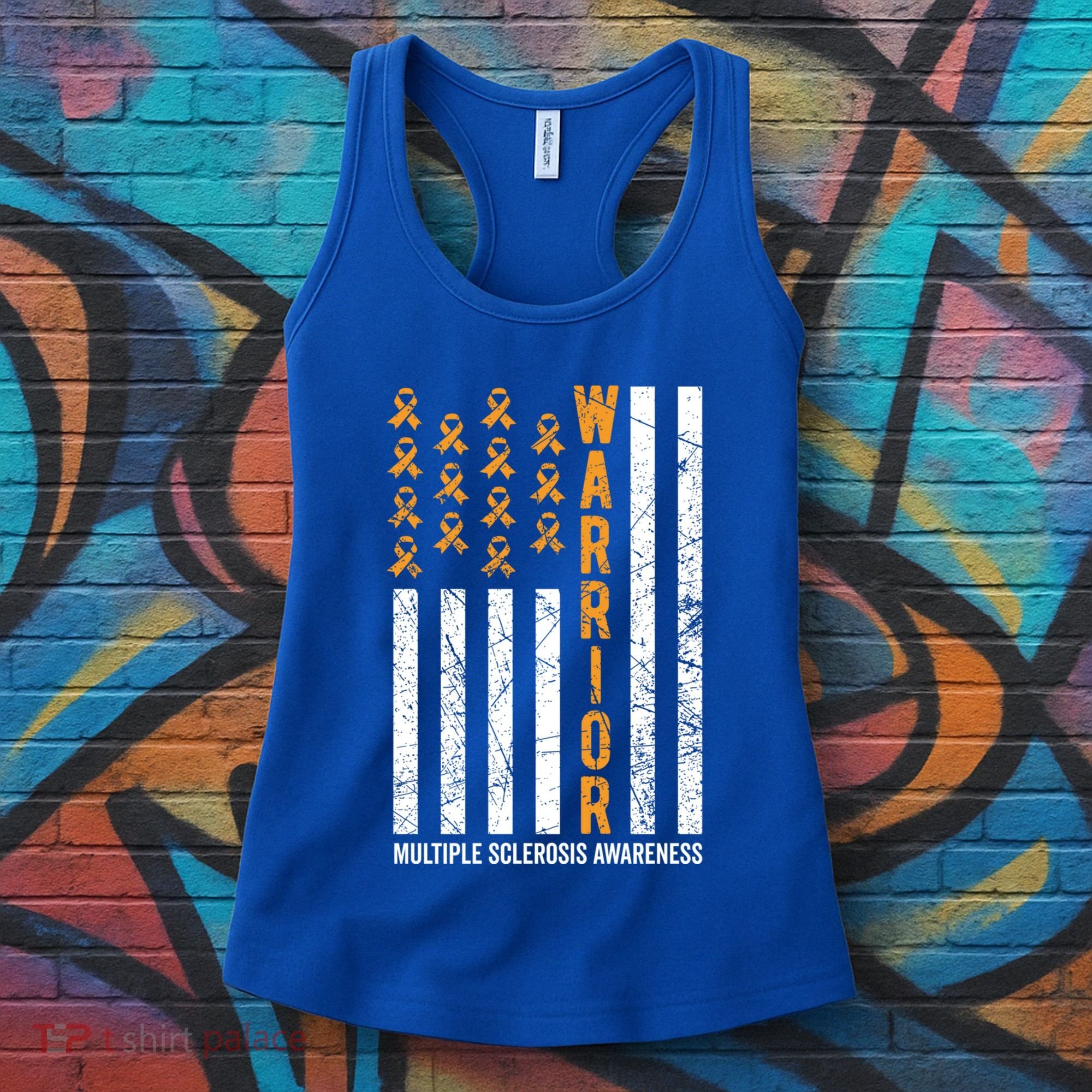 Orange Warrior And Multiple Sclerosis Awareness Gift Women's Tank Top