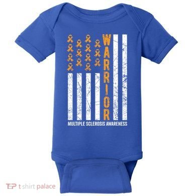 Orange Warrior And Multiple Sclerosis Awareness Gift Baby Bodysuit