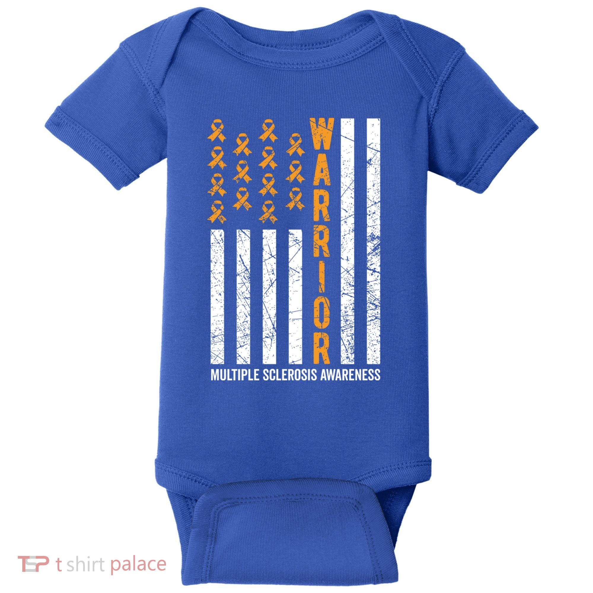 Orange Warrior And Multiple Sclerosis Awareness Gift Baby Bodysuit