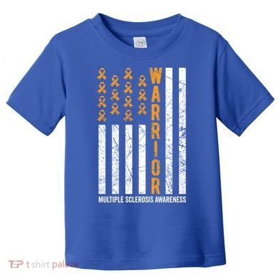 Orange Warrior And Multiple Sclerosis Awareness Gift Toddler T-Shirt