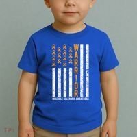 Orange Warrior And Multiple Sclerosis Awareness Gift Toddler T-Shirt thumb 2