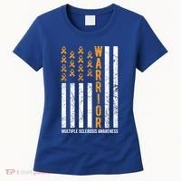 Orange Warrior And Multiple Sclerosis Awareness Gift Women's T-Shirt thumb 0