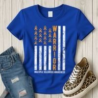 Orange Warrior And Multiple Sclerosis Awareness Gift Women's T-Shirt thumb 3