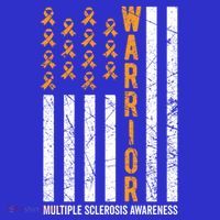 Orange Warrior And Multiple Sclerosis Awareness Gift Kids Hoodie thumb 5