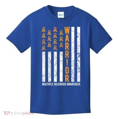 Orange Warrior And Multiple Sclerosis Awareness Gift Kids T-Shirt