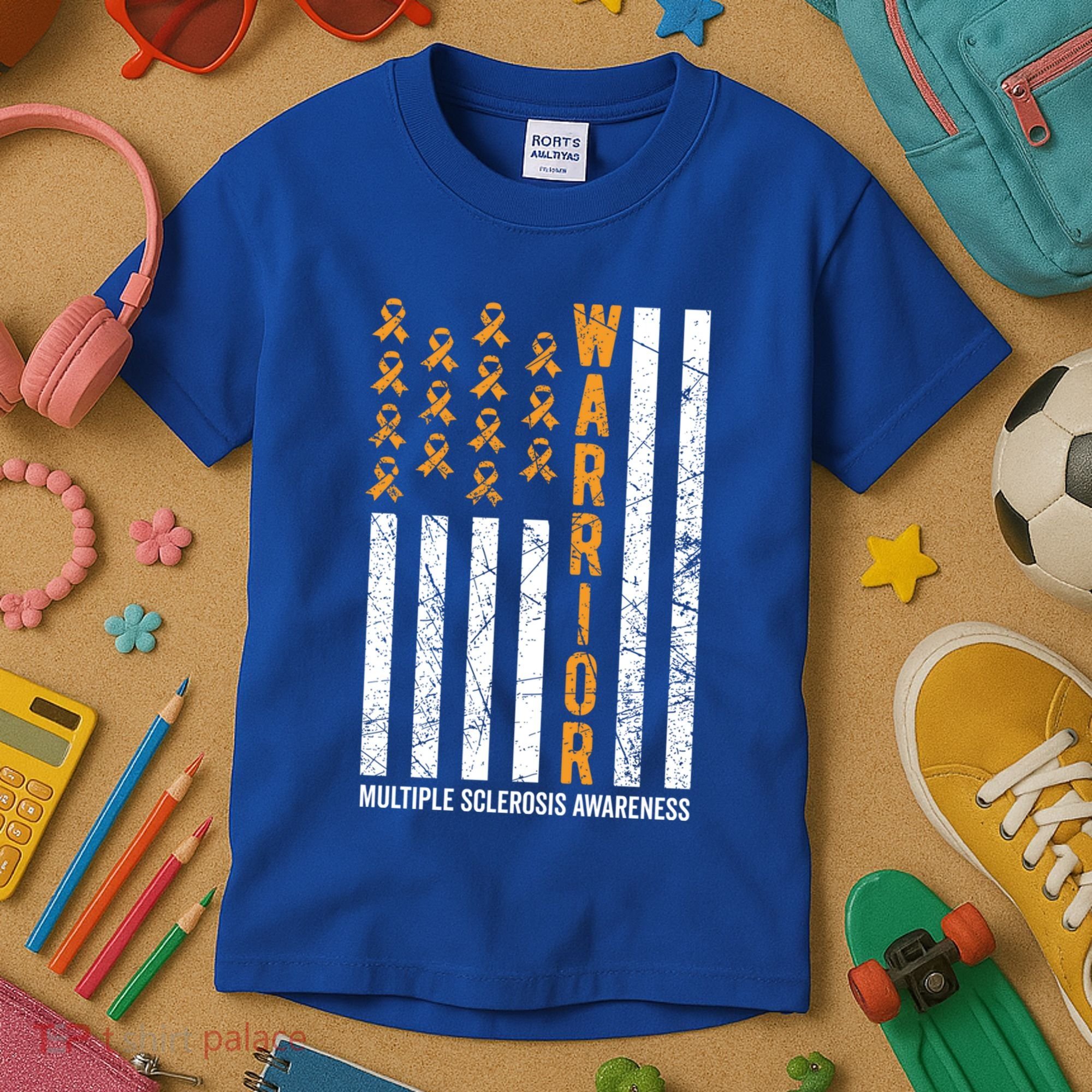 Orange Warrior And Multiple Sclerosis Awareness Gift Kids T-Shirt