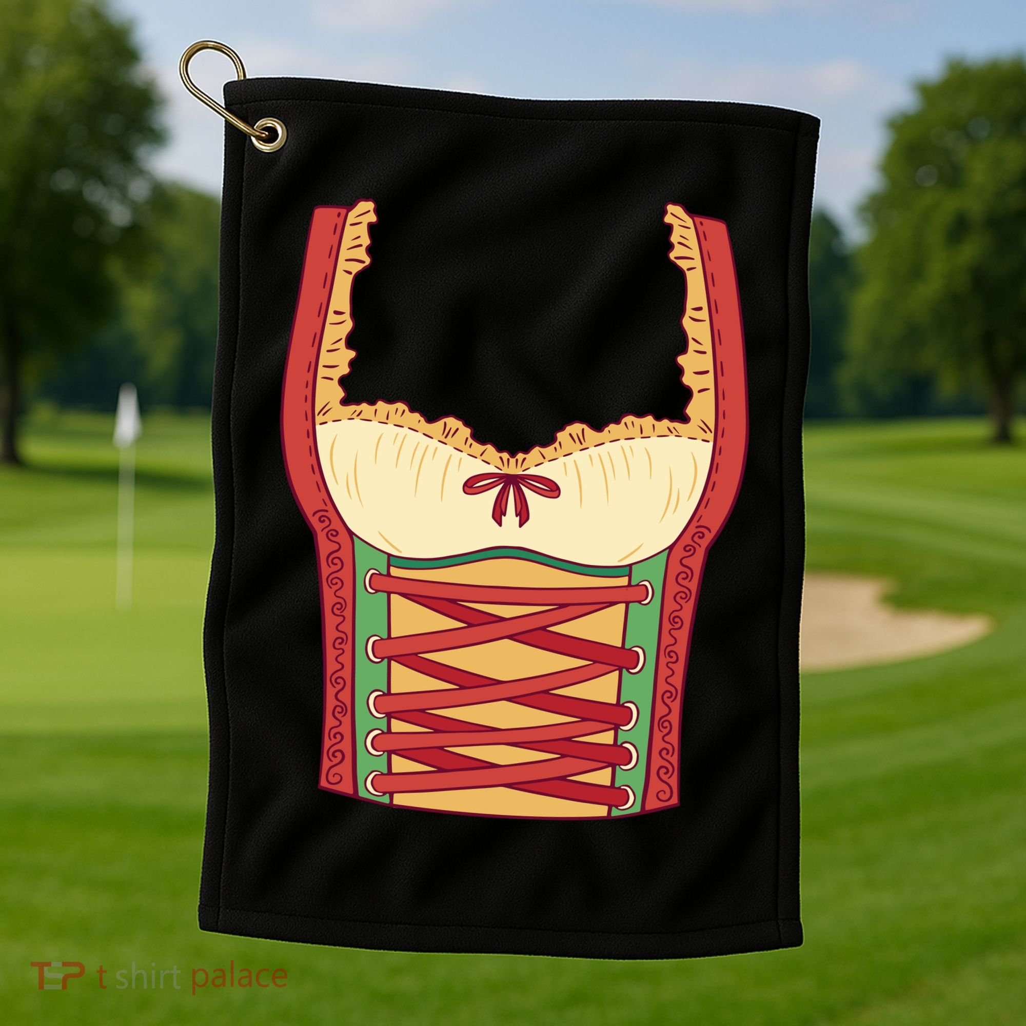 Oktoberfest Woman Costume Golf Towel