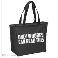 Only Whores Can Read This Funny Tote Bag thumb 2