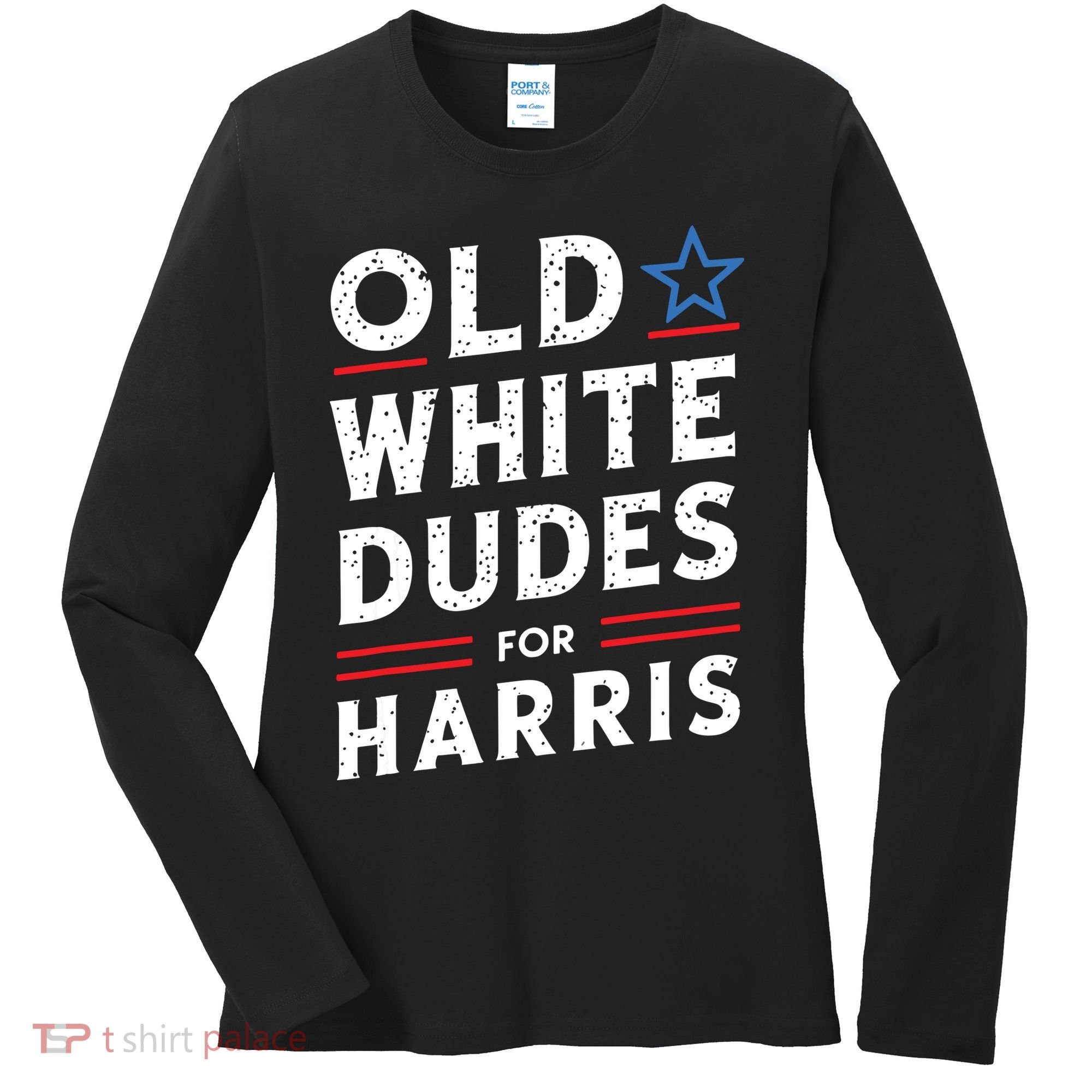 Old White Dudes For Harris Kamala 2024 Women's Long Sleeve Shirt