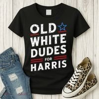 Old White Dudes For Harris Kamala 2024 Women's T-Shirt thumb 3