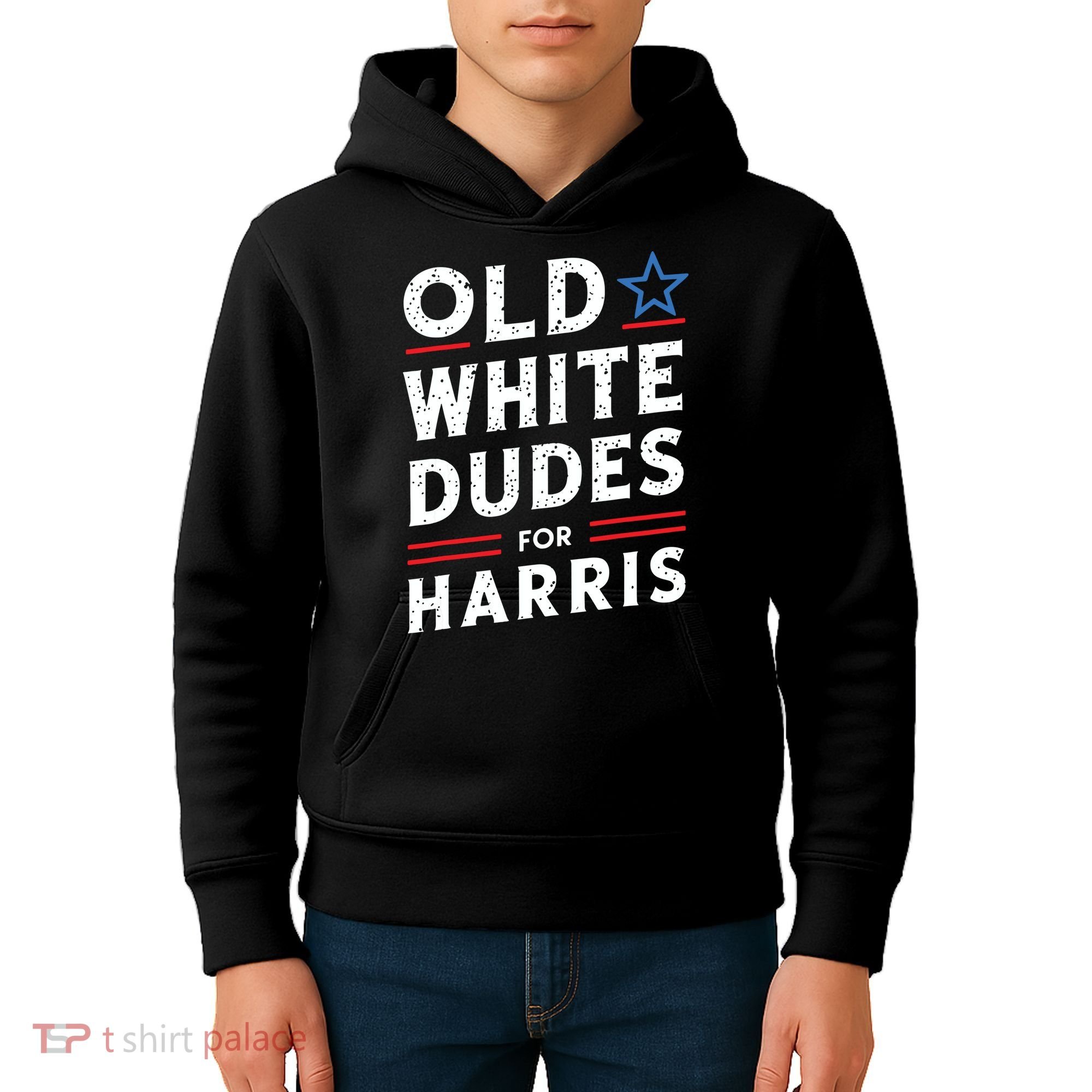 Old White Dudes For Harris Kamala 2024 Kids Hoodie