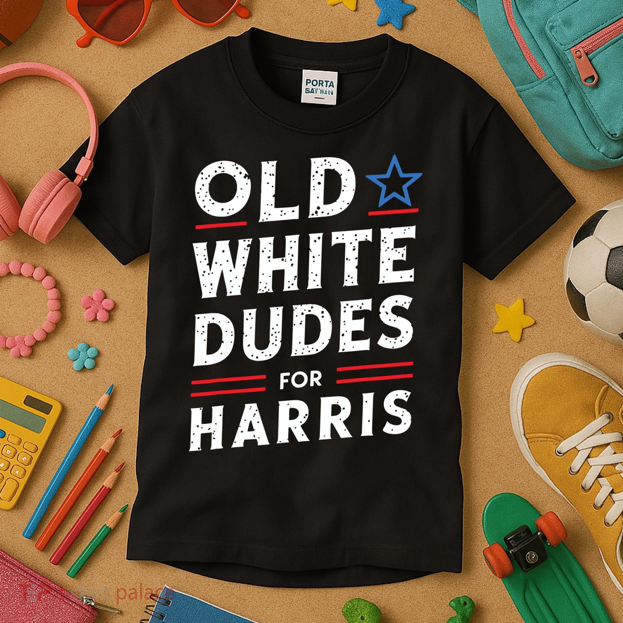 Old White Dudes For Harris Kamala 2024 Kids T-Shirt