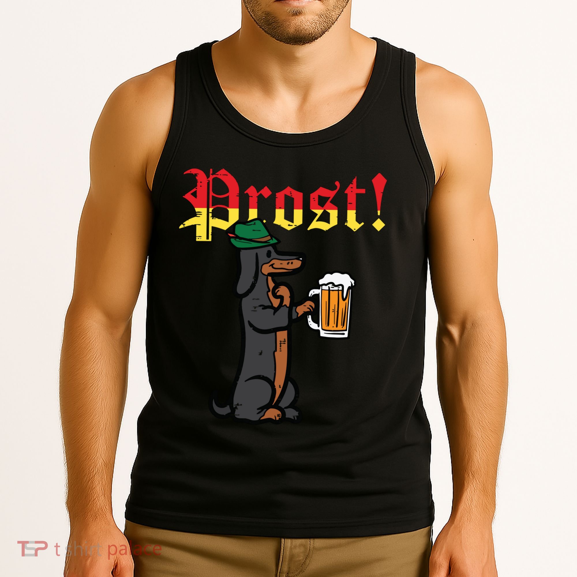 Oktoberfest Wiener Dog Prost German Costume Tank Top