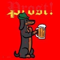 Oktoberfest Wiener Dog Prost German Costume Santa Hat thumb 1