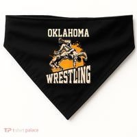 Oklahoma Wrestling Dad Mom Gift For Wrestler Son USA-Made Doggie Bandana thumb 0