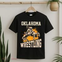 Oklahoma Wrestling Dad Mom Gift For Wrestler Son T-Shirt thumb 2