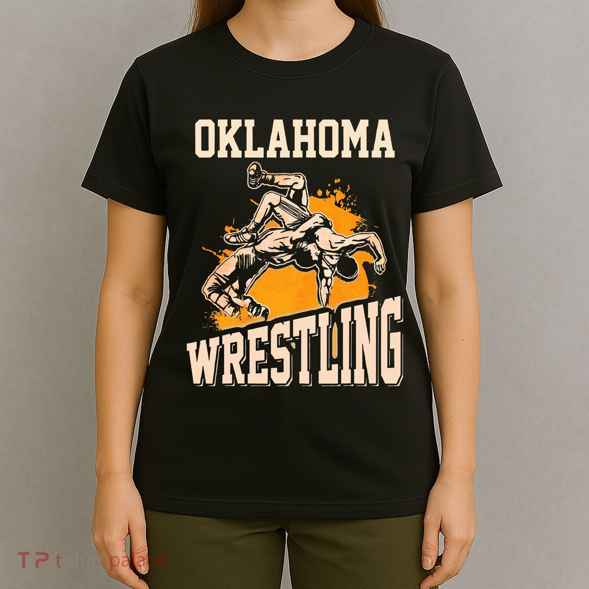 Oklahoma Wrestling Dad Mom Gift For Wrestler Son T-Shirt
