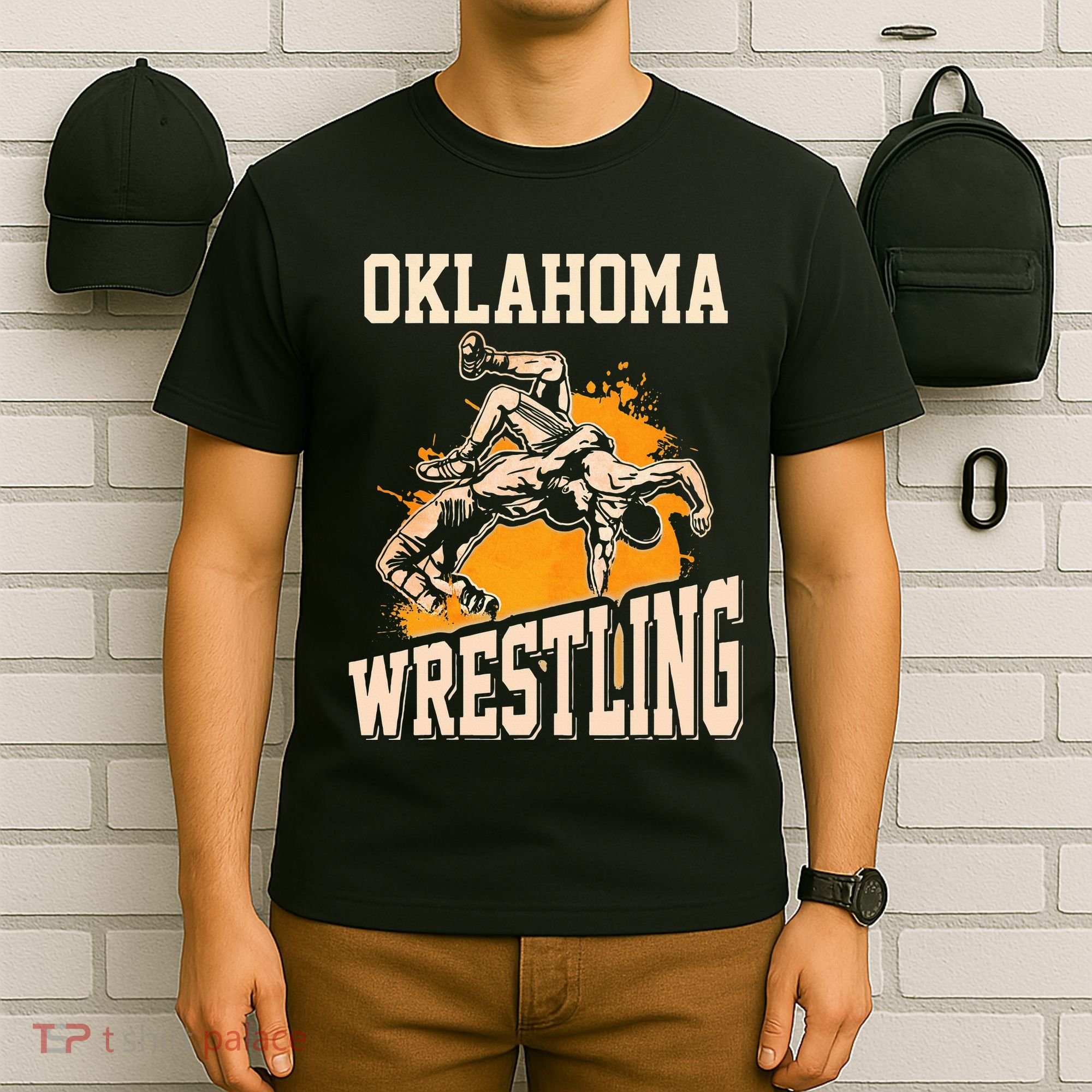 Oklahoma Wrestling Dad Mom Gift For Wrestler Son T-Shirt