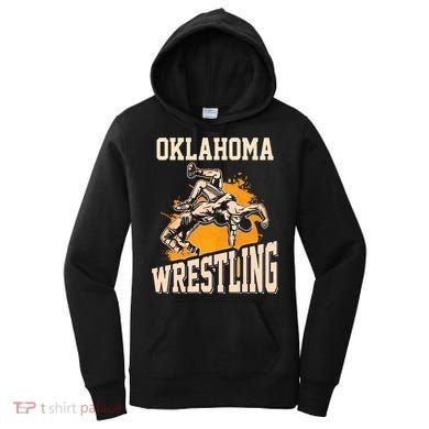 Oklahoma Wrestling Dad Mom Gift For Wrestler Son Women's Hoodie