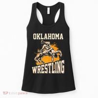 Oklahoma Wrestling Dad Mom Gift For Wrestler Son Women's Tank Top thumb 0