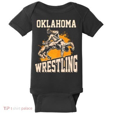 Oklahoma Wrestling Dad Mom Gift For Wrestler Son Baby Bodysuit