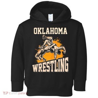 Oklahoma Wrestling Dad Mom Gift For Wrestler Son Toddler Hoodie